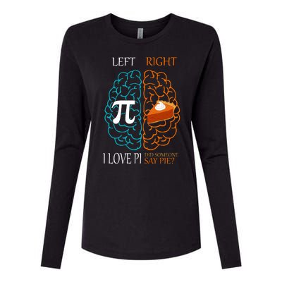 I Love Pie Funny Brain Womens Cotton Relaxed Long Sleeve T-Shirt