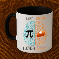 I Love Pie Funny Brain Mug