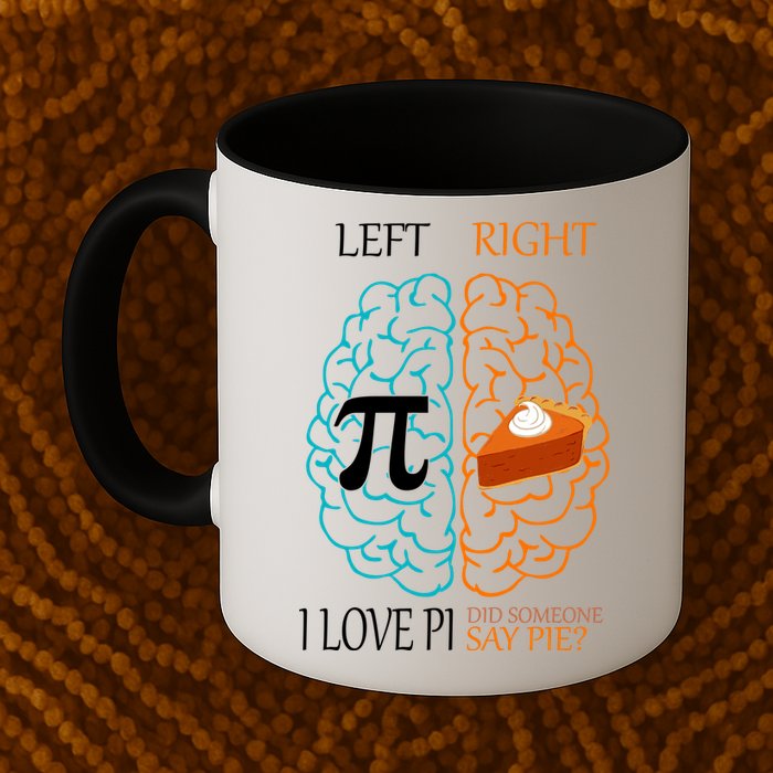 I Love Pie Funny Brain Mug