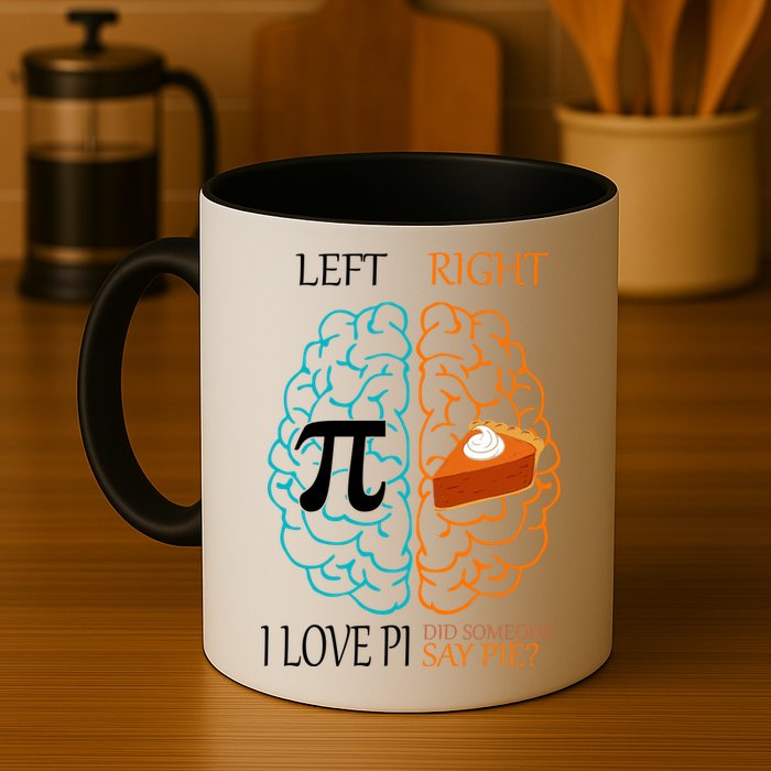 I Love Pie Funny Brain Mug