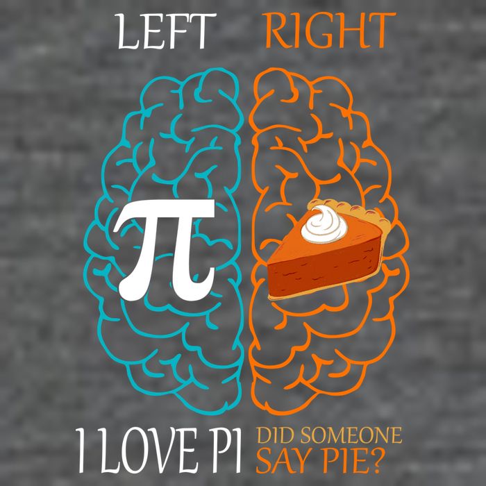 I Love Pie Funny Brain Women's V-Neck T-Shirt