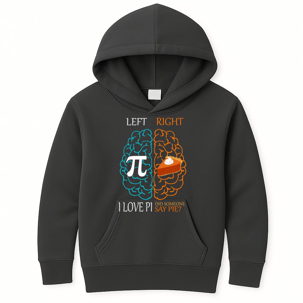 I Love Pie Funny Brain Kids Hoodie