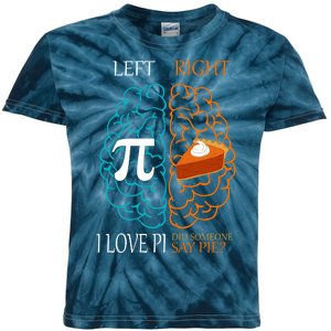 I Love Pie Funny Brain Kids Tie-Dye T-Shirt