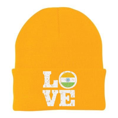 India Love Proud Indian Flag Distressed Knit Cap Winter Beanie