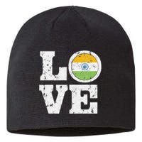 India Love Proud Indian Flag Distressed Sustainable Beanie