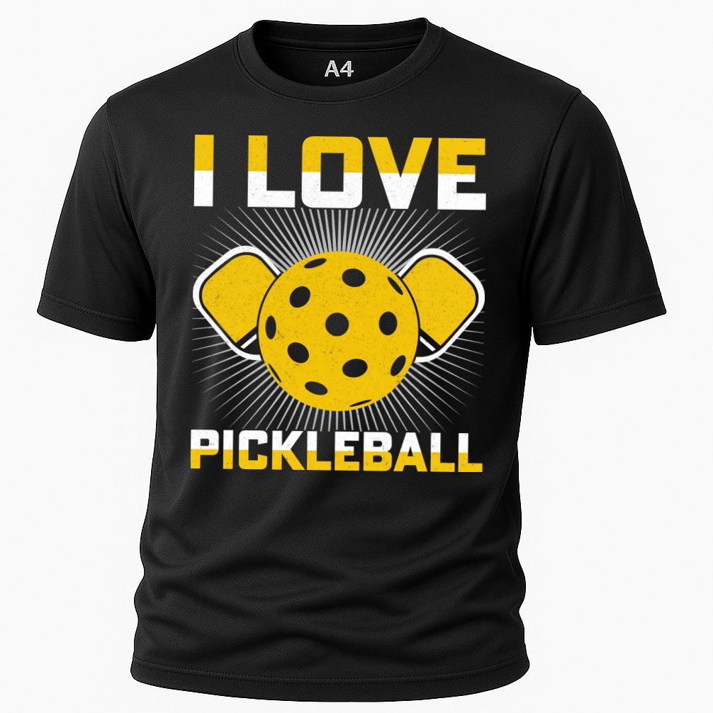I Love Pickleball Paddle Cooling Performance Crew T-Shirt