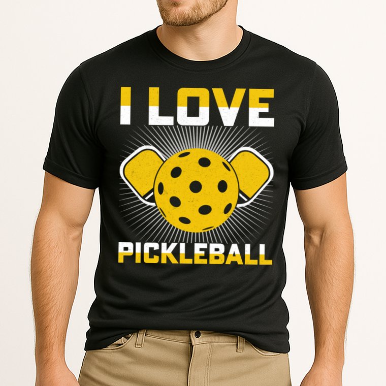 I Love Pickleball Paddle Cooling Performance Crew T-Shirt