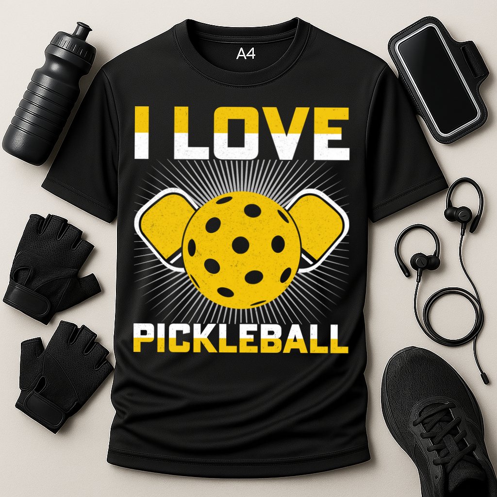 I Love Pickleball Paddle Cooling Performance Crew T-Shirt