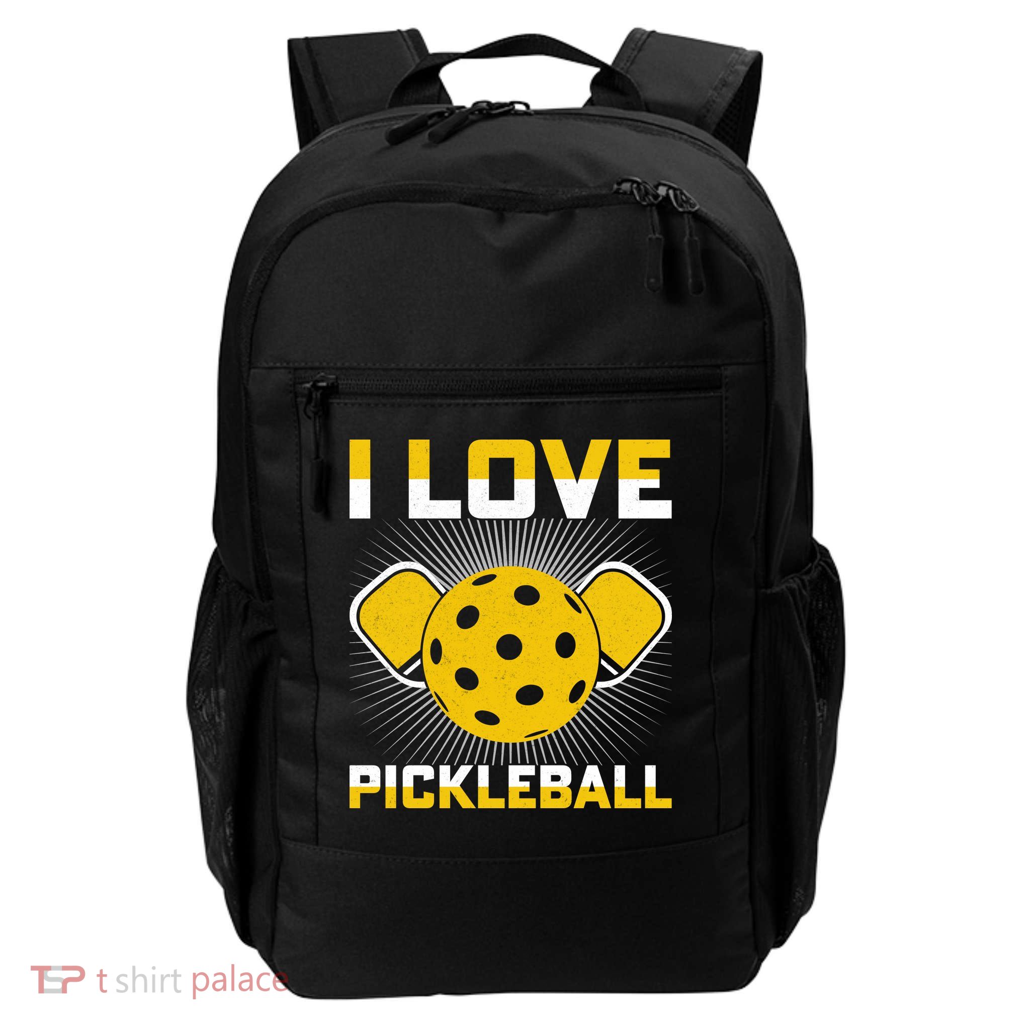 I Love Pickleball Paddle Backpack