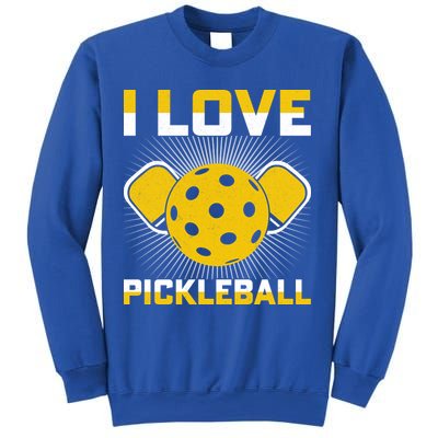 I Love Pickleball Paddle Sweatshirt