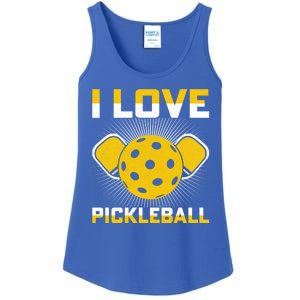 I Love Pickleball Paddle Ladies Essential Tank