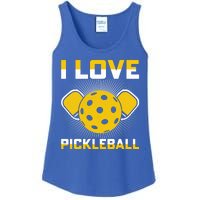 I Love Pickleball Paddle Ladies Essential Tank