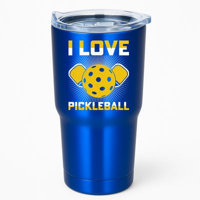 I Love Pickleball Paddle Tumbler