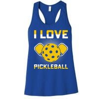 I Love Pickleball Paddle Women's Racerback Tank