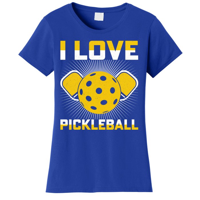 I Love Pickleball Paddle Women's T-Shirt