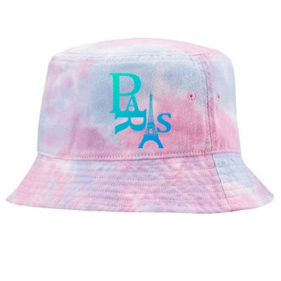 I Love Paris Eiffel Tower France Meaningful Gift Tie-Dyed Bucket Hat