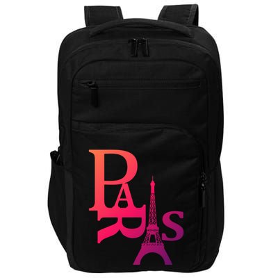 I Love Paris Eiffel Tower France Meaningful Gift Impact Tech Backpack