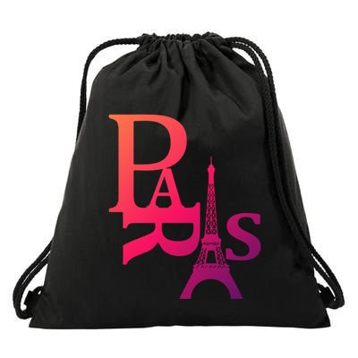 I Love Paris Eiffel Tower France Meaningful Gift Drawstring Bag