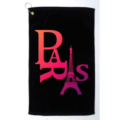 I Love Paris Eiffel Tower France Meaningful Gift Golf Towel