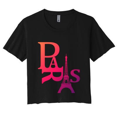 I Love Paris Eiffel Tower France Meaningful Gift Crop Top