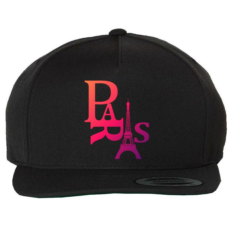I Love Paris Eiffel Tower France Meaningful Gift Wool Snapback Cap