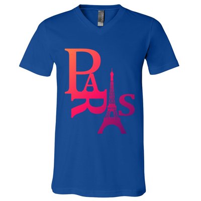 I Love Paris Eiffel Tower France Meaningful Gift V-Neck T-Shirt