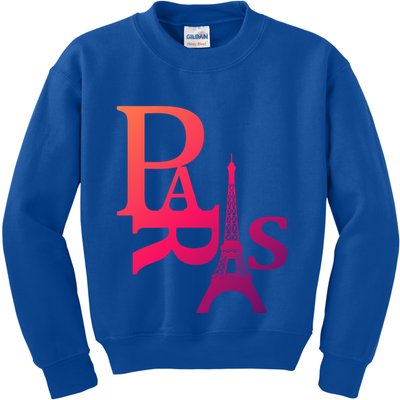 I Love Paris Eiffel Tower France Meaningful Gift Kids Sweatshirt