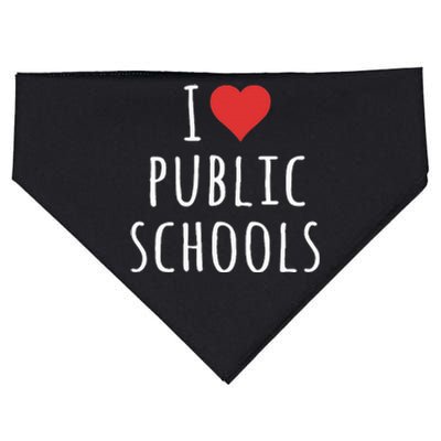 I Love Public Schools USA-Made Doggie Bandana