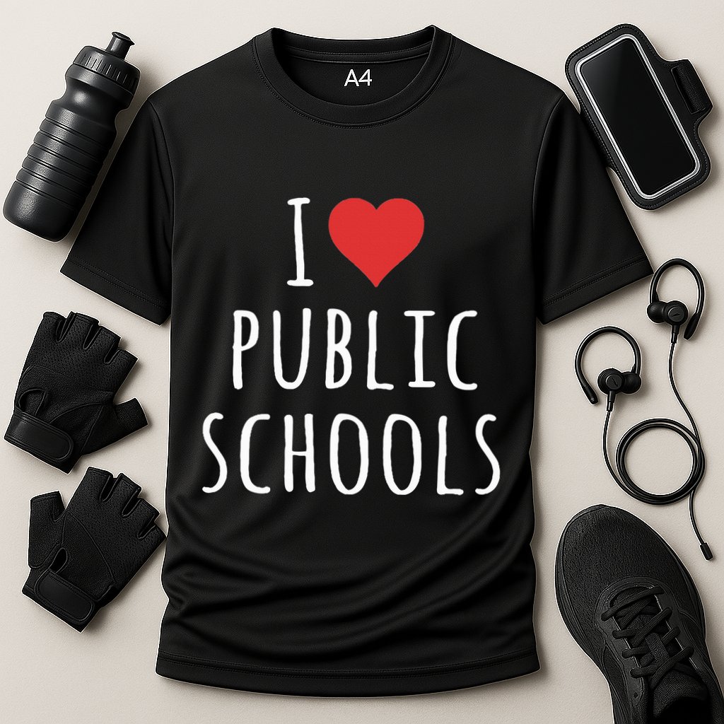 I Love Public Schools Cooling Performance Crew T-Shirt