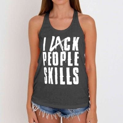 I Lack People Skills Women's Knotted Racerback Tank