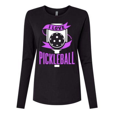 I Love Pickleball Womens Cotton Relaxed Long Sleeve T-Shirt