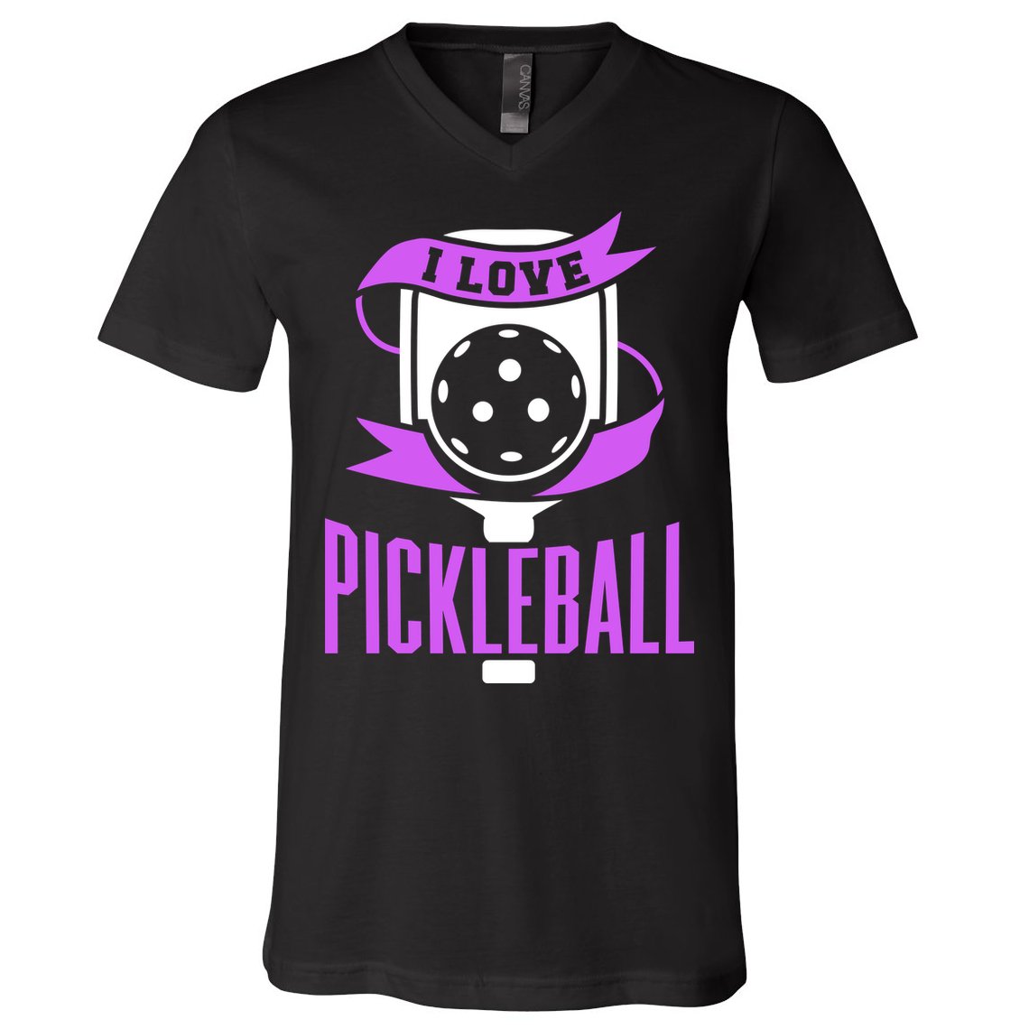 I Love Pickleball V-Neck T-Shirt