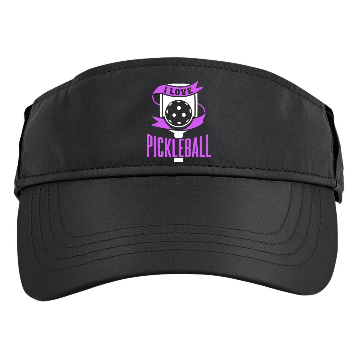I Love Pickleball Adult Drive Performance Visor