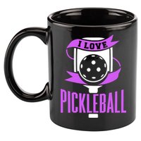 I Love Pickleball 11oz C Handle Ceramic Mug