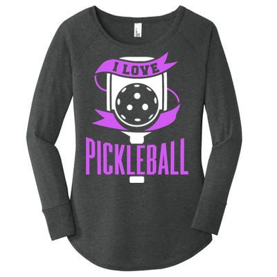 I Love Pickleball Women's Perfect Tri Tunic Long Sleeve Shirt