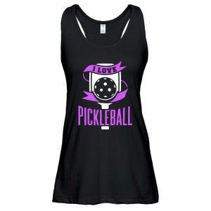 I Love Pickleball Ladies Essential Flowy Tank