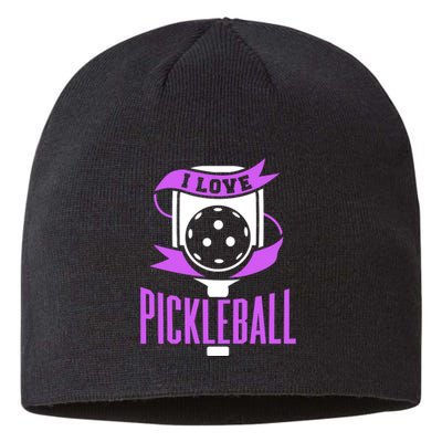 I Love Pickleball Sustainable Beanie