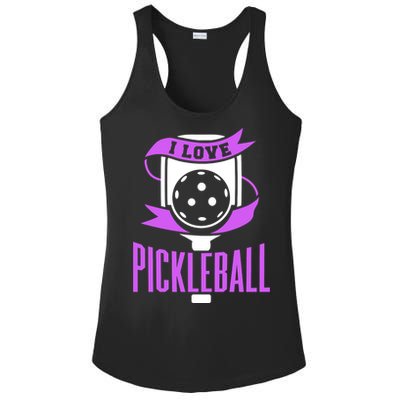 I Love Pickleball Ladies PosiCharge Competitor Racerback Tank