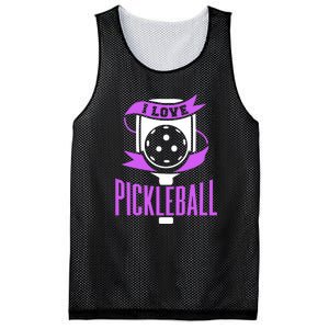 I Love Pickleball Mesh Reversible Basketball Jersey Tank