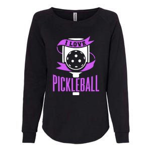 I Love Pickleball Womens California Wash Sweatshirt