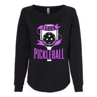 I Love Pickleball Womens California Wash Sweatshirt