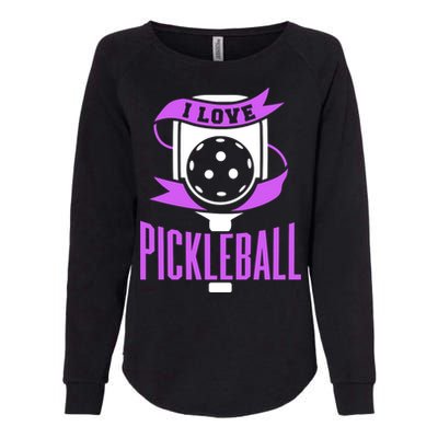 I Love Pickleball Womens California Wash Sweatshirt