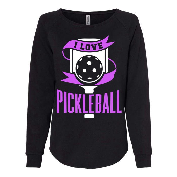 I Love Pickleball Womens California Wash Sweatshirt