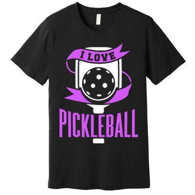I Love Pickleball Premium T-Shirt