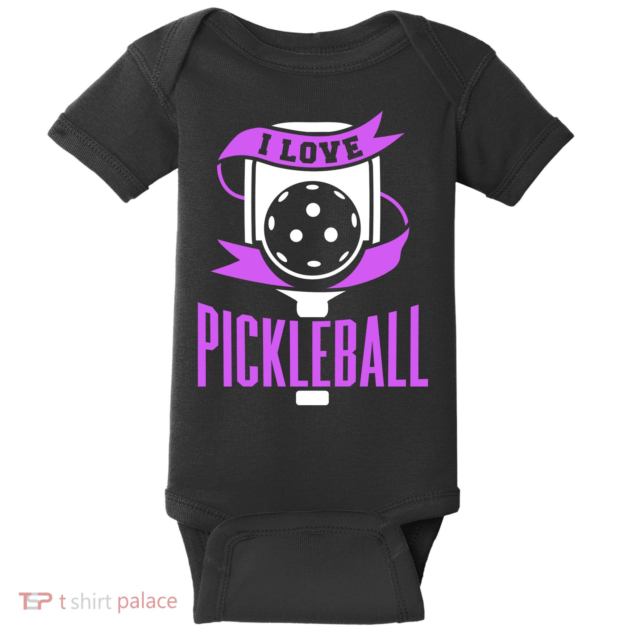 I Love Pickleball Baby Bodysuit