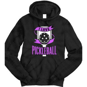 I Love Pickleball Tie Dye Hoodie