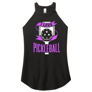 I Love Pickleball Women's Perfect Tri Rocker Tank