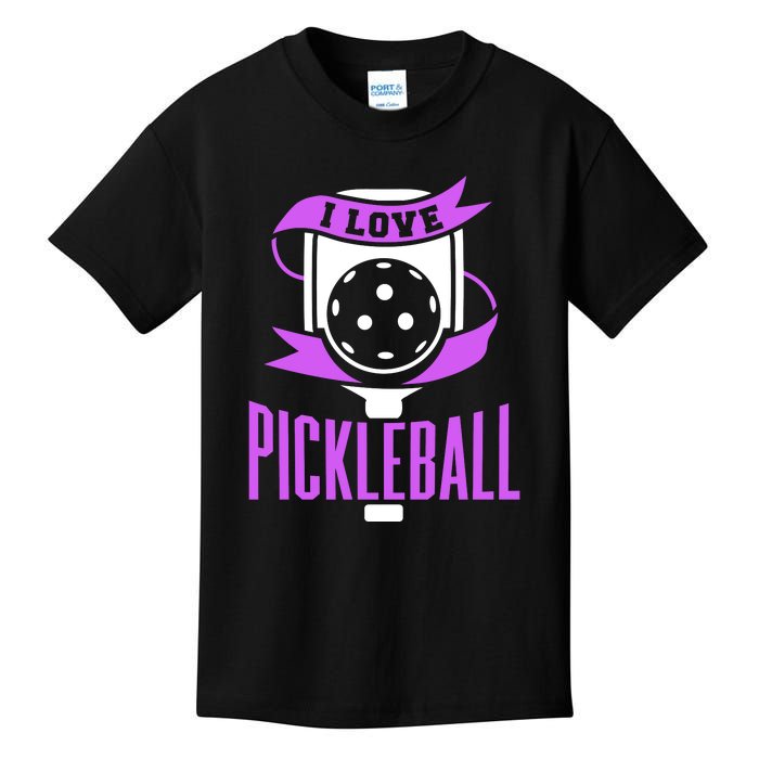 I Love Pickleball Kids T-Shirt