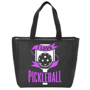 I Love Pickleball Zip Tote Bag