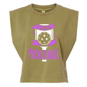 I Love Pickleball Garment-Dyed Women's Muscle Tee